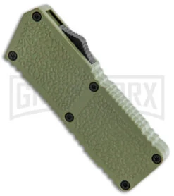 Lightning Fireball OD Green D/A OTF Automatic Knife - Drop Point Black Plain -Kershaw Shop Lightning Fireball OD Green DA OTF Auto Black DP GX 37449 jr spine large