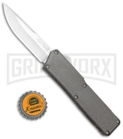 Lightning Gray D/A OTF Automatic Knife - Satin Plain 9 Lightning Gray D/A OTF Automatic Knife - Satin Plain -Kershaw Shop Lightning Gray DA OTF Auto Satin Plain GX 4527 jr bottlecap large