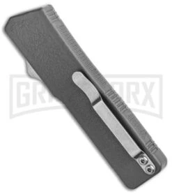 Lightning Gray D/A OTF Automatic Knife - Two-Tone Dagger Serr -Kershaw Shop Lightning Gray DA OTF Auto TT Dagger Serr GX 30809 jr side large
