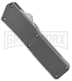 Lightning Gray D/A OTF Automatic Knife - Two-Tone Dagger Serr -Kershaw Shop Lightning Gray DA OTF Auto TT Dagger Serr GX 30809 jr spine large