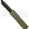 Lightning OD Green D/A OTF Automatic Knife - Tanto Black Serr -Kershaw Shop Lightning OD Green DA OTF Auto Tanto Black Serr GX 39051 jr large