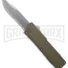 Lightning OD Green D/A OTF Automatic Knife - Clip Point Satin Serrated -Kershaw Shop Lightning OD Green DA OTF Automatic Knife Clip Point Satin Serrated GX 42229 td large