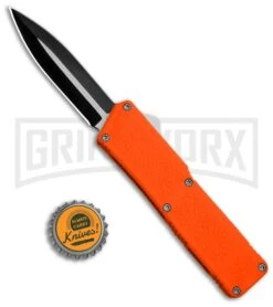 Lightning Orange D/A OTF Automatic Knife - Dagger Two-Tone -Kershaw Shop Lightning Orange DA OTF Auto Dagger TT GX 31870 jr bottlecap large