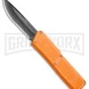Lightning Orange D/A OTF Automatic Knife - Black Serr
