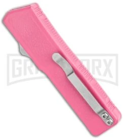 Lightning Pink D/A OTF Automatic Knife - Dagger Satin Plain -Kershaw Shop Lightning Pink DA OTF Auto Dagger Satin GX 20273 jr side large
