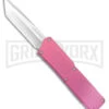 Lightning Pink D/A OTF Automatic Knife - Tanto Satin Plain -Kershaw Shop Lightning Pink DA OTF Automatic Knife Tanto Satin GX 41279 KC large
