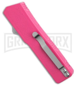 Lightning Pink D/A OTF Automatic Knife - Tanto Satin Serr -Kershaw Shop Lightning Pink DA OTF Automatic Knife Tanto Satin Serr GX 41323 td side large