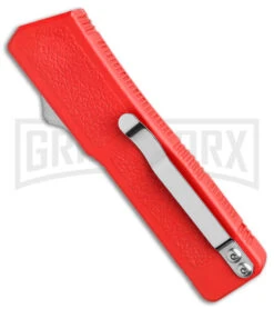 Lightning Red D/A OTF Automatic Knife - Tanto Satin Serr -Kershaw Shop Lightning Red DA OTF Auto Serr Tanto Satin GX 39004 jr side large