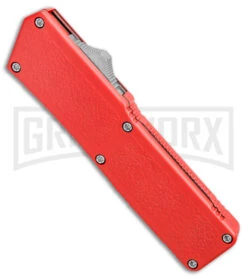 Lightning Red D/A OTF Automatic Knife - Tanto Satin Serr -Kershaw Shop Lightning Red DA OTF Auto Serr Tanto Satin GX 39004 jr spine large