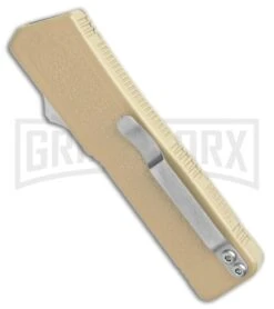 Lightning Tan D/A OTF Automatic Knife - Tanto Two Tone -Kershaw Shop Lightning Tan DA OTF Auto Tanto TT GX 34077 jr side large