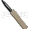 Lightning Tan D/A OTF Automatic Knife - Dagger Black -Kershaw Shop Lightning Tan DA OTF Dagger Black BP 22660 jr large