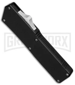 Lightning Black D/A Tanto OTF Automatic Knife - Tanto Satin -Kershaw Shop Lightning Tanto Black Satin BP 18813 jr spine large