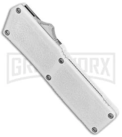 Lightning White D/A OTF Automatic Knife - Dagger Two-Tone Plain -Kershaw Shop Lightning White DA OTF Auto TT Dagger GX 30817 jr spine large
