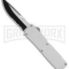 Lightning White D/A OTF Automatic Knife - Two-Tone Serrated 4TH18