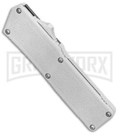 Lightning White D/A OTF Automatic Knife - Two-Tone Serrated 4TH18 -Kershaw Shop Lightning White DA Two Tone Serr BP 30331 er spine large