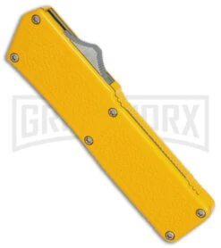 Lightning Yellow D/A OTF Automatic Knife - Black Dagger Serr -Kershaw Shop Lightning Yellow DA Black Dagger serr BP 27474 er spine large