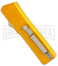 Lightning Yellow D/A OTF Automatic Knife - Two-Tone Plain -Kershaw Shop Lightning Yellow DA OTF Auto TT Plain GX 30814 jr side large