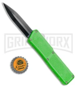 Lightning Zombie Edition Green D/A OTF Automatic Knife - Dagger Black Plain -Kershaw Shop Lightning Zombie Edition Green DA OTF Dagger Black Plain BP 22659 jr bottlecap large
