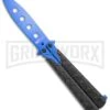 M-Tech Snake Eye Balisong Butterfly Trainer - Black / Blue -Kershaw Shop M Tech Snake Eye Balisong Butterfly Trainer Black Blue BUTT PK 1157BL GX 36724 jr large
