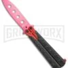 M-Tech Snake Eye Balisong Butterfly Trainer - Black / Red -Kershaw Shop M Tech Snake Eye Balisong Butterfly Trainer Black Red BUTT MT 872 RD GX 36720 jr large