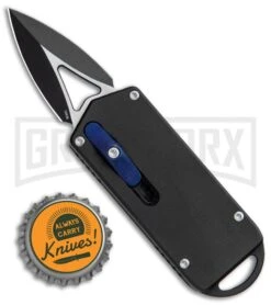 M3 Tactical Tech Rogue Black Aluminum D/A OTF Automatic Knife - Black Plain -Kershaw Shop M3 Tactical Tech Rogue Black Aluminum DA OTF Auto Black GX 35098 jr bottlecap large