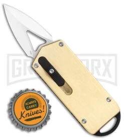 M3 Tactical Tech Rogue Brass/Black D/A OTF Automatic Knife - Satin Plain -Kershaw Shop M3 Tactical Tech Rogue Brass Black DA OTF Auto Satin GX 35092 jr bottlecap large