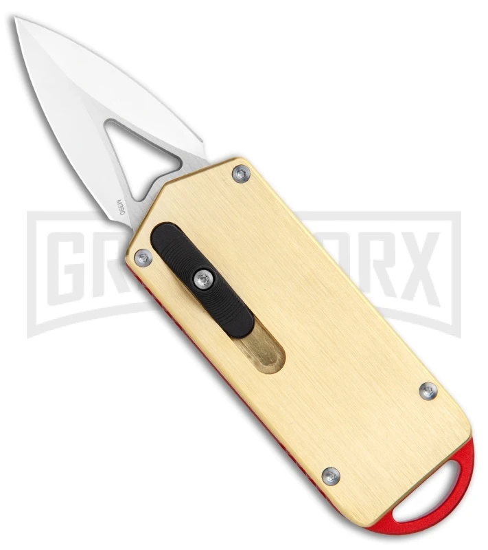 M3 Tactical Tech Rogue Brass/Orange D/A OTF Automatic Knife - Satin Plain 3 M3 Tactical Tech Rogue Brass/Orange D/A OTF Automatic Knife - Satin Plain