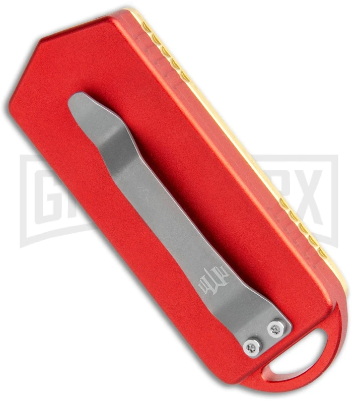 M3 Tactical Tech Rogue Brass/Orange D/A OTF Automatic Knife - Satin Plain 5 M3 Tactical Tech Rogue Brass/Orange D/A OTF Automatic Knife - Satin Plain - Image 3