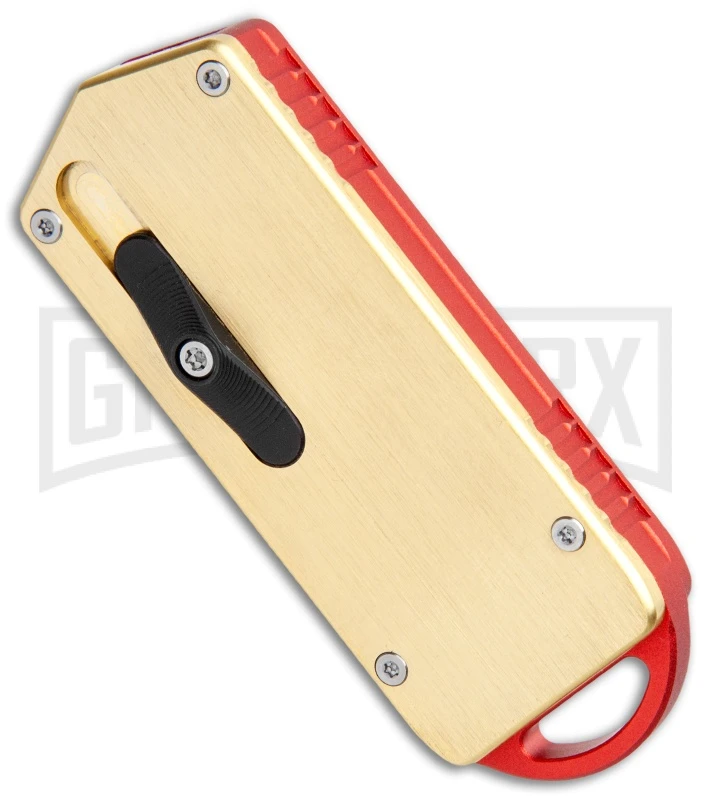 M3 Tactical Tech Rogue Brass/Orange D/A OTF Automatic Knife - Satin Plain 4 M3 Tactical Tech Rogue Brass/Orange D/A OTF Automatic Knife - Satin Plain - Image 2