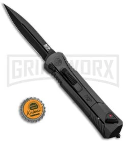 M&P Spring Assisted Black OTF Spear Point Knife - Black Plain 9 M&P Spring Assisted Black OTF Spear Point Knife - Black Plain -Kershaw Shop MP OTF Assist Finger Actuator SP Gray Black 1084314 BHQ 80731 jr bottlecap large