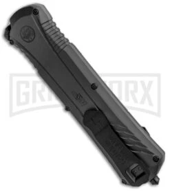 M&P Spring Assisted Black OTF Spear Point Knife - Black Plain 8 M&P Spring Assisted Black OTF Spear Point Knife - Black Plain -Kershaw Shop MP OTF Assist Finger Actuator SP Gray Black 1084314 BHQ 80731 jr side large