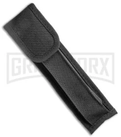 Mago 11" Black Smoke Abyss Italian Stiletto OTF - Bayo Silver Bolsters -Kershaw Shop Mago 11in Black Smoke Abyss Italian Stiletto OTF Bayo Silver Bolsters GX 36173 jr sheath large