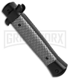 Mago 9" Carbon Fiber Italian Stiletto OTF Automatic Knife - Bayo -Kershaw Shop Mago 11in Carbon Fiber Italian Stilleto OTF Automatic Knife Bayo GX 38806 td side large