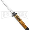 Mago 11" Gold Smoke Abyss Italian Stiletto OTF Automatic Knife - Bayo