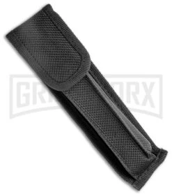 Mago 11" White Marble Italian Stiletto OTF Automatic Knife - Satin Plain Dagger -Kershaw Shop Mago 11in White Marble Italian Stiletto OTF Auto Satin Dagger GX 36284 jr sheathk large