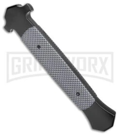 Mago 13" Sim CF/ Black D/A Italian Stiletto OTF Knife - Satin Plain Bayo -Kershaw Shop Mago 13in Sim CF Black DA Italian Stiletto OTF Satin Bayo GX 39629 jr side large