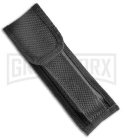 Mago 9" Black Acrylic Italian Stiletto OTF Automatic Knife - Gold Bayonet -Kershaw Shop Mago 9in Black Gold Marble Italian Stiletto OTF Auto Gold Bolster Gold Bayo GX 38620 jr sheath large