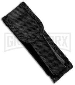 Mago 9" Diamondback Black Italian Stiletto OTF Automatic Knife - Satin Plain -Kershaw Shop Mago 9in Diamondback Italian Stiletto OTF Auto Black Satin GX 37042 jr sheath large