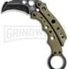 Mantis Vuja De Desert G-10 Balisong Karambit Butterfly Knife - Black SW Plain -Kershaw Shop Mantis Vuja De Balisong Karambit Crossover Desert Tan G 10 Black SW MANMK4DTSW BHQ 56613 jr large