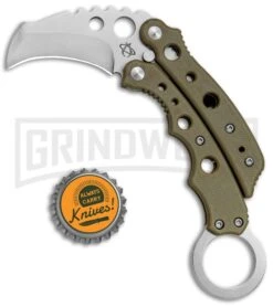 Mantis Vuja De Desert Tan G-10 Balisong Karambit Butterfly Knife - Satin Plain -Kershaw Shop Mantis Vuja De Balisong Karambit Crossover Desert Tan G 10 Satin MANMK4DT BHQ 56612 jr bottlecap large