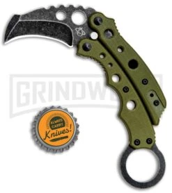 Mantis Vuja De Green G-10 Balisong Karambit Butterfly Knife - Black SW Plain 9 Mantis Vuja De Green G-10 Balisong Karambit Butterfly Knife - Black SW Plain -Kershaw Shop Mantis Vuja De Balisong Karambit Crossover Green G 10 Black SW MANMK4GSW BHQ 56614 jr bottlecap large