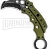 Mantis Vuja De Green G-10 Balisong Karambit Butterfly Knife - Black SW Plain -Kershaw Shop Mantis Vuja De Balisong Karambit Crossover Green G 10 Black SW MANMK4GSW BHQ 56614 jr large