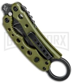 Mantis Vuja De Green G-10 Balisong Karambit Butterfly Knife - Black SW Plain 8 Mantis Vuja De Green G-10 Balisong Karambit Butterfly Knife - Black SW Plain -Kershaw Shop Mantis Vuja De Balisong Karambit Crossover Green G 10 Black SW MANMK4GSW BHQ 56614 jr side large