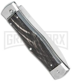 Mikov 241 Predator Double Bolster Buffalo Horn Automatic Leverlock Knife -Kershaw Shop Mikov 241 Predator Double Bolster Leverlock Auto Buffalo Horn Polish BHQ 104174 jr side large