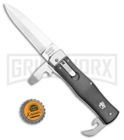 Mikov 241 Predator Black Multi-Tool Automatic Knife - Satin Plain -Kershaw Shop Mikov 241 Predator Multi Tool Auto Black Satin BHQ 109092 jr bottlecap large