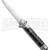 Milano 8.5" Lever Lock Automatic Knife Black Marble - Bayonet Satin -Kershaw Shop Milano 8.5 Lever Lock Automatic Knife Black Marble Bayonet Satin GX 33706 ns large