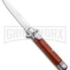 Milano 8.5" Lever Lock Automatic Knife Rosewood - Bayonet Satin -Kershaw Shop Milano 8.5 Lever Lock Automatic Knife Rosewood Bayonet Satin GX 33707 ns large