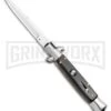 Milano 9" Black Swirl Italian Style Automatic Knife - Bayonet Satin 2 Milano 9" Black Swirl Italian Style Automatic Knife - Bayonet Satin -Kershaw Shop Milano 9in Black Swirl Italian Style Auto Bayo Satin GX 33408 jr large