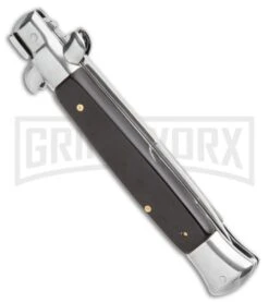 Milano 9" Black Swirl Italian Style Automatic Knife - Bayonet Satin -Kershaw Shop Milano 9in Black Swirl Italian Style Auto Bayo Satin GX 33408 jr side large