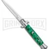 Milano 9" Green Acrylic Bayonet (4" Satin) 2 Milano 9" Green Acrylic Bayonet (4" Satin) -Kershaw Shop Milano 9in Green Acrylic Bayonet Satin GX 37523 jr large